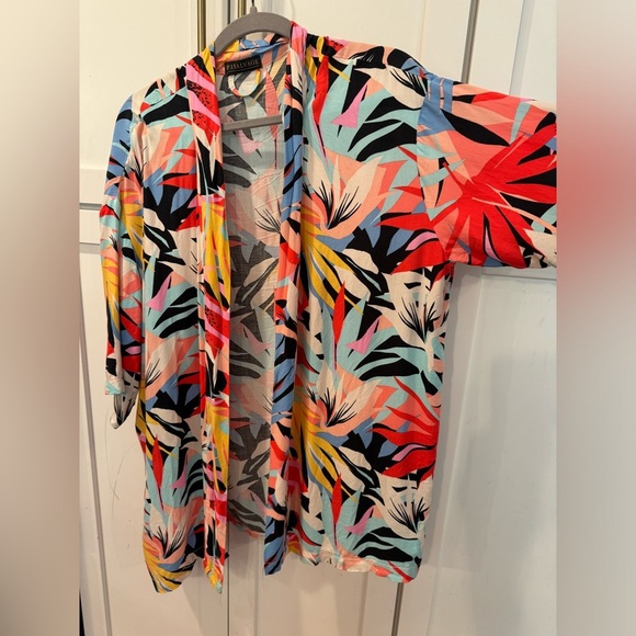 PJ Salvage Open robe/swim coverup/ kimono Tropical Staycation - Picture 3 of 10